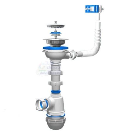 Лот: 12493527. Фото: 1. Новый сифон для мойки - Aquant... Мойки кухонные