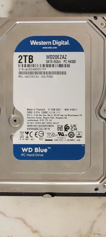 Лот: 22142139. Фото: 1. Жёсткий диск 2TB. Жёсткие диски (HDD)
