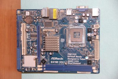 Лот: 6057132. Фото: 1. AsRock G41M-VS3. Материнские платы