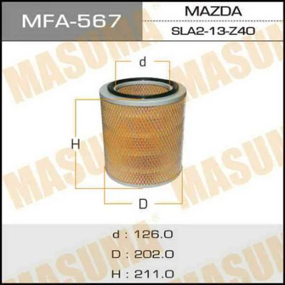 Лот: 18593743. Фото: 1. Воздушный фильтр masuma (vic a-444... Расходные материалы