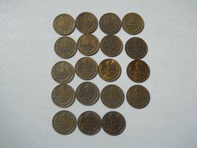 Лот: 5272048. Фото: 1. 1 копейка СССР. 19 монет одним... Россия и СССР 1917-1991 года