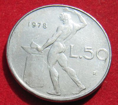 Лот: 18933024. Фото: 1. Италия 50 лир, 1978 г. Остальные страны