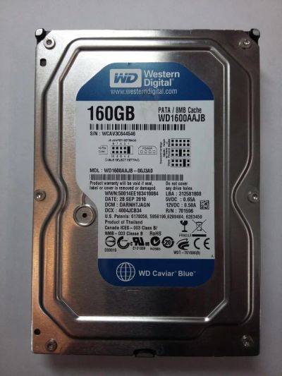 Лот: 8934588. Фото: 1. Винчестер Western Digital 160... Жёсткие диски (HDD)