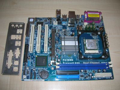 Лот: 8773566. Фото: 1. Материнская плата Asrock P4i65G... Материнские платы