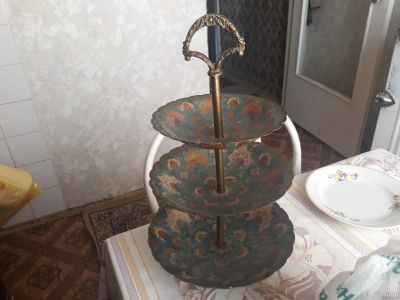Лот: 13686579. Фото: 1. Ваза старинная бронза трехслойная... Предметы интерьера и быта