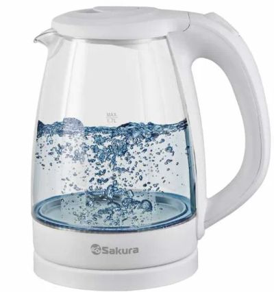 Лот: 22395962. Фото: 1. Чайник 1,7л. Sakura SA-2733W диск... Чайники, кофемашины, кулеры