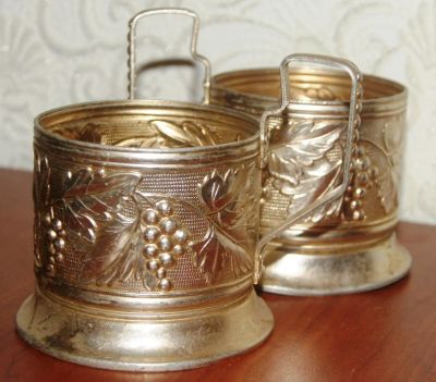Лот: 3572086. Фото: 1. Три алюминиевых подстаканника... Предметы интерьера и быта