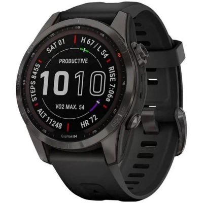 Лот: 25406309. Фото: 1. Смарт-часы Garmin Fenix 7S Sapphire... Смарт-часы, фитнес-браслеты, аксессуары
