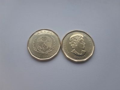Лот: 17030570. Фото: 1. Канада 1 доллар 2020 " 75 лет... Америка