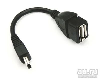 Лот: 16168701. Фото: 1. Кабель miniUSB - USB OTG код товара... Дата-кабели, переходники