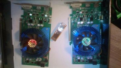 Лот: 10927401. Фото: 1. Nvidia GeForce 8800 GS (2штуки... Видеокарты