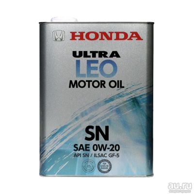 Лот: 12496068. Фото: 1. Honda Ultra LEO 0W20 SN 4 л. Масла, жидкости