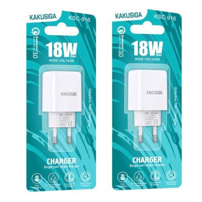 Лот: 22143370. Фото: 1. СЗУ KAKUSIGA KSC-916 USB-A 18W... Зарядные устройства, блоки питания, адаптеры сетевые для смартфонов