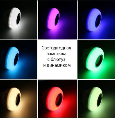 Лот: 15084591. Фото: 1. Светодиодная лампочка(E27,RGB... Светодиодная подсветка
