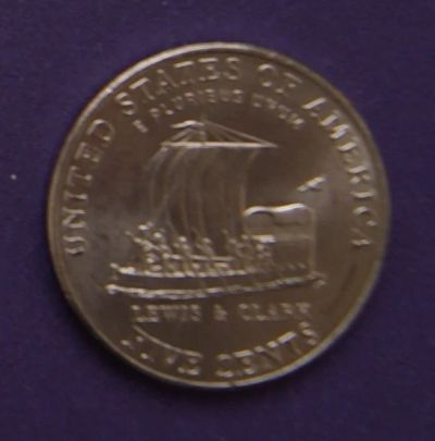 Лот: 3832026. Фото: 1. США 5 центов 2004 Корабль, P. Америка