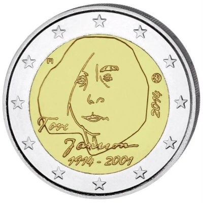 Лот: 15572195. Фото: 1. 2 евро 2014 Туве Янссон AU. Европа