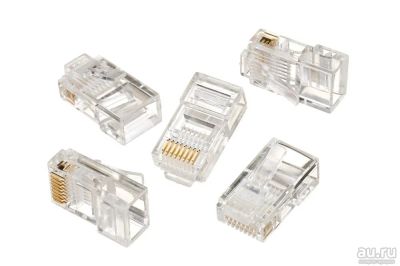 Лот: 14960721. Фото: 1. Коннектор RJ-45 (для кабеля UTP... Шлейфы, кабели, переходники