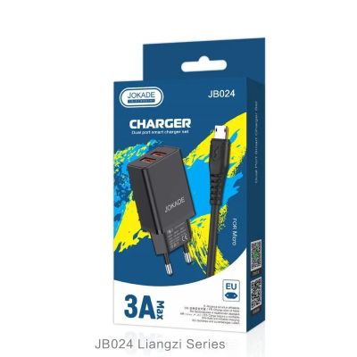 Лот: 22144413. Фото: 1. СЗУ JOKADE JB024 2*USB + microUSB... Зарядные устройства, блоки питания, адаптеры сетевые для смартфонов