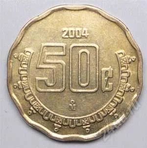 Лот: 1583223. Фото: 1. Мексика. 50 сентаво 2004г. Америка