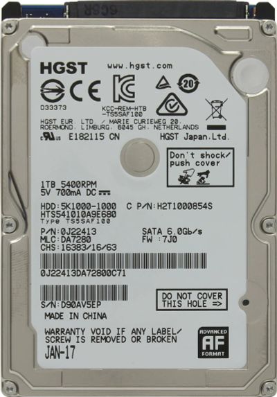 Лот: 18415404. Фото: 1. 1Tb жесткий диск для ноутбука... Жёсткие диски (HDD)