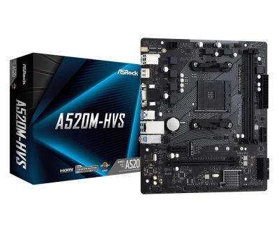 Лот: 24912447. Фото: 1. Материнская плата ASRock A520M-HVS... Материнские платы