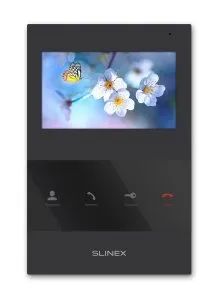 Лот: 17655051. Фото: 1. Видеодомофон Slinex SQ-04 Черный. Cистемы контроля и управления доступом (СКУД)
