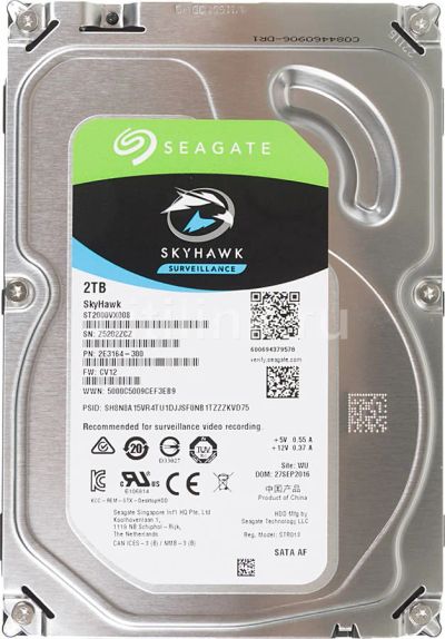 Лот: 18362982. Фото: 1. Жесткий диск Seagate Skyhawk 2... Другое (комплектующие)