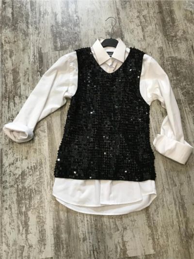 Лот: 10874785. Фото: 1. Топ, жилет в пайетках one size. Футболки, топы и майки