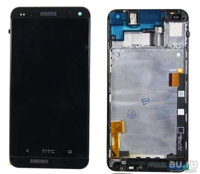 Лот: 9297233. Фото: 1. Дисплей HTC One/M7 модуль Черный. Дисплеи, дисплейные модули, тачскрины
