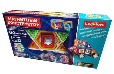 Лот: 10247491. Фото: 1. Магнитный конструктор Leqi-Toys... Конструкторы