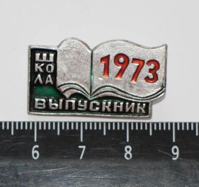 Лот: 9092188. Фото: 1. Знак: Выпускник, школа. 1973 год... Юбилейные