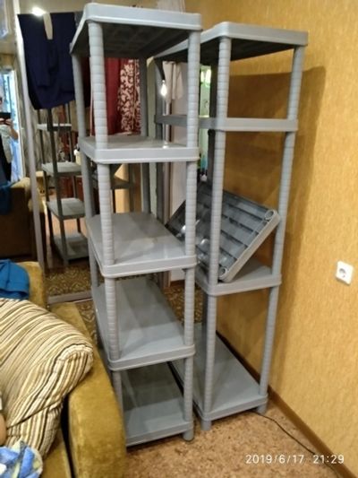 Лот: 13925349. Фото: 1. Стеллаж пластиковый. Полки, стеллажи, этажерки