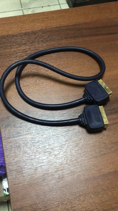 Лот: 21440936. Фото: 1. Шнур Scart-Scart 1,5 м Gold. Шнуры, кабели, разъёмы