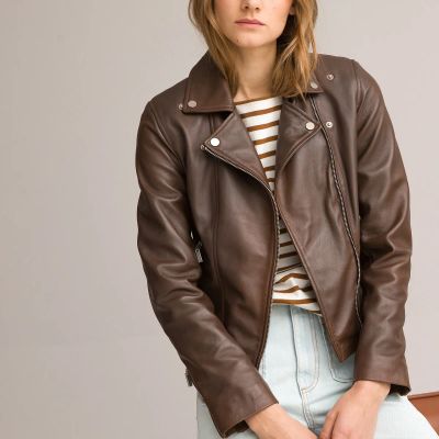 Лот: 24233545. Фото: 1. Кожаная LaRedoute. Пиджаки, жакеты, жилеты