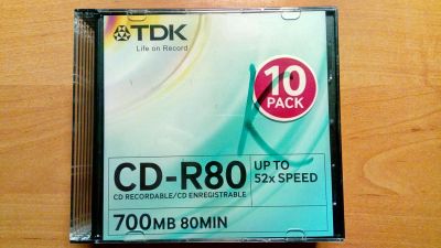 Лот: 8507026. Фото: 1. Диски TDK CD-R80, 700 Mb, 10 штук... CD, DVD, BluRay