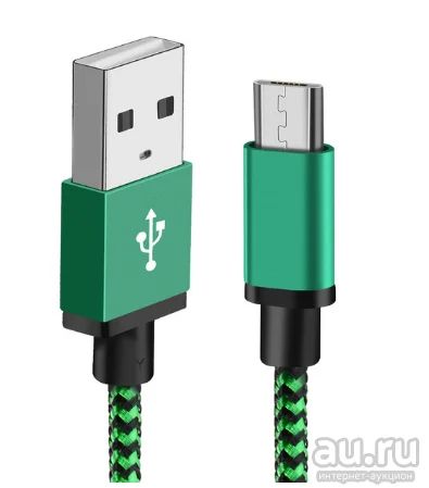 Лот: 16176759. Фото: 1. Провод micro USB 20см плетеный... Дата-кабели, переходники