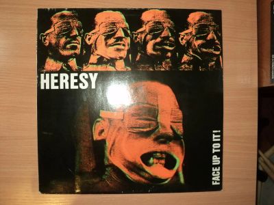 Лот: 10950791. Фото: 1. Heresy - Face Up To It LP 1988... Аудиозаписи