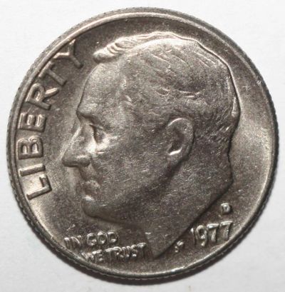 Лот: 11602142. Фото: 1. 1 дайм (10 центов) 1977 год. США... Америка