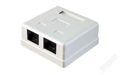 Лот: 2653410. Фото: 1. Розетка RJ-45 внешняя двойная... Другое (сетевые устройства)