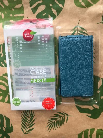 Лот: 16774855. Фото: 1. Чехол Nokia X(blue). Чехлы, бамперы