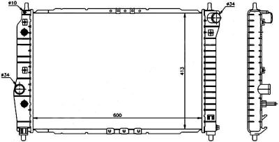 Лот: 3699101. Фото: 1. Радиатор daewoo kalos 2002 /chevrolet... Двигатель и элементы двигателя