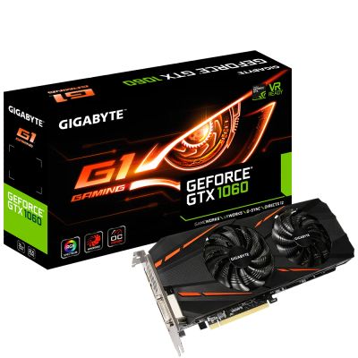 Лот: 16643643. Фото: 1. Gigabyte GeForce GTX 1060 G1 Gaming... Видеокарты