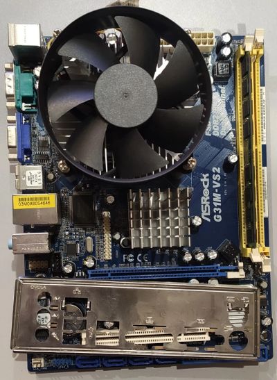 Лот: 20353764. Фото: 1. Asrock G31M-VS2 + Intel 2160... Комплекты запчастей