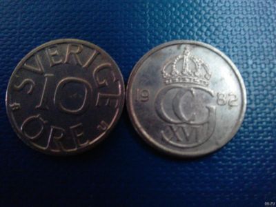 Лот: 13845525. Фото: 1. Монета Швеции 10 Ore. Европа