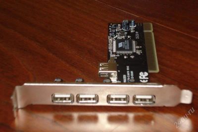 Лот: 882972. Фото: 1. USB 2.0 контроллер кард (PCI to... Платы расширения, контроллеры, доп. порты