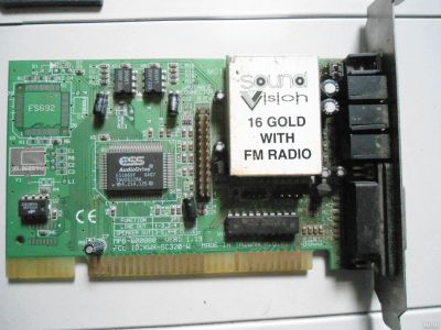 Лот: 13360230. Фото: 1. Раритет звуковая Sound Vision... Звуковые карты