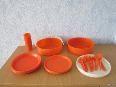 Лот: 14615246. Фото: 1. Новый набор пластмассовой посуды... Другое (посуда, кухонная утварь)