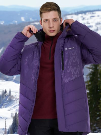 Лот: 24333491. Фото: 1. Пуховик мужской Volkl, Фиолетовый. Легкие куртки, толстовки