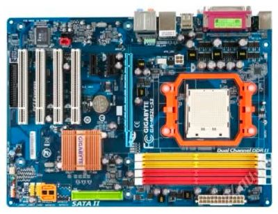 Лот: 97534. Фото: 1. GigaByte GA-M52L-S3 (AM2,AM2 plus... Материнские платы