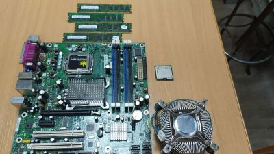 Лот: 17026697. Фото: 1. Комплект: плата 775 Intel 965... Комплекты запчастей